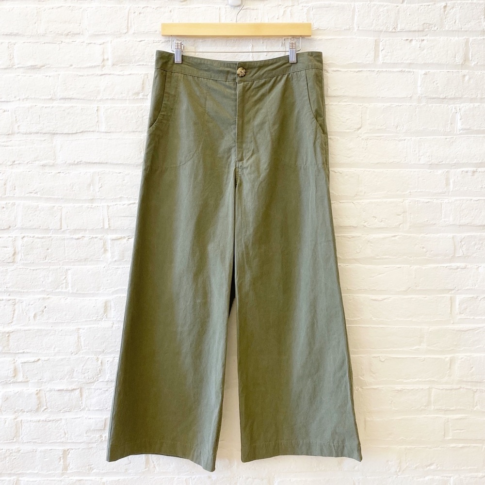 Pietsie‎ || Ischia Wide Leg Crop Pant Army Green Medium